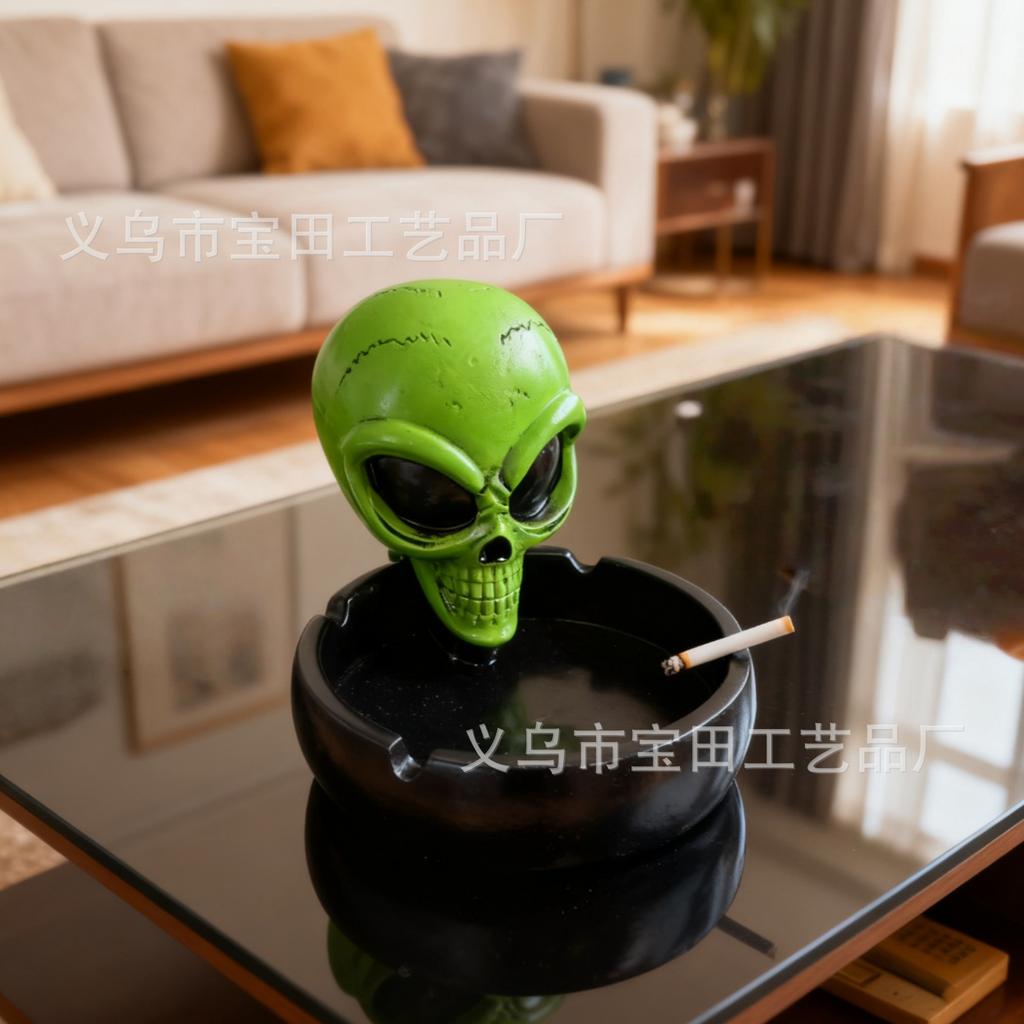 Sculpture Resin Personality Skull Ashtray Atmosphere Souvenir Holiday Gifts Decorations