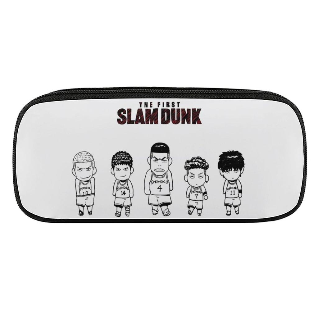 Slam Dunk Leather Pencil Large Suitable for High School Fashionable and Cute Pencil Perfect for School Entrance 20x9x4cm Case, Capacity, Students,