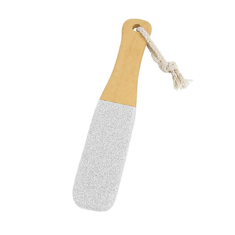 

Bamboo Handle 360° Foot File Natural Pumice Stone Exfoliator Professional Pedicure Tool for Callus Removal Dead Skin Scrubbing белый