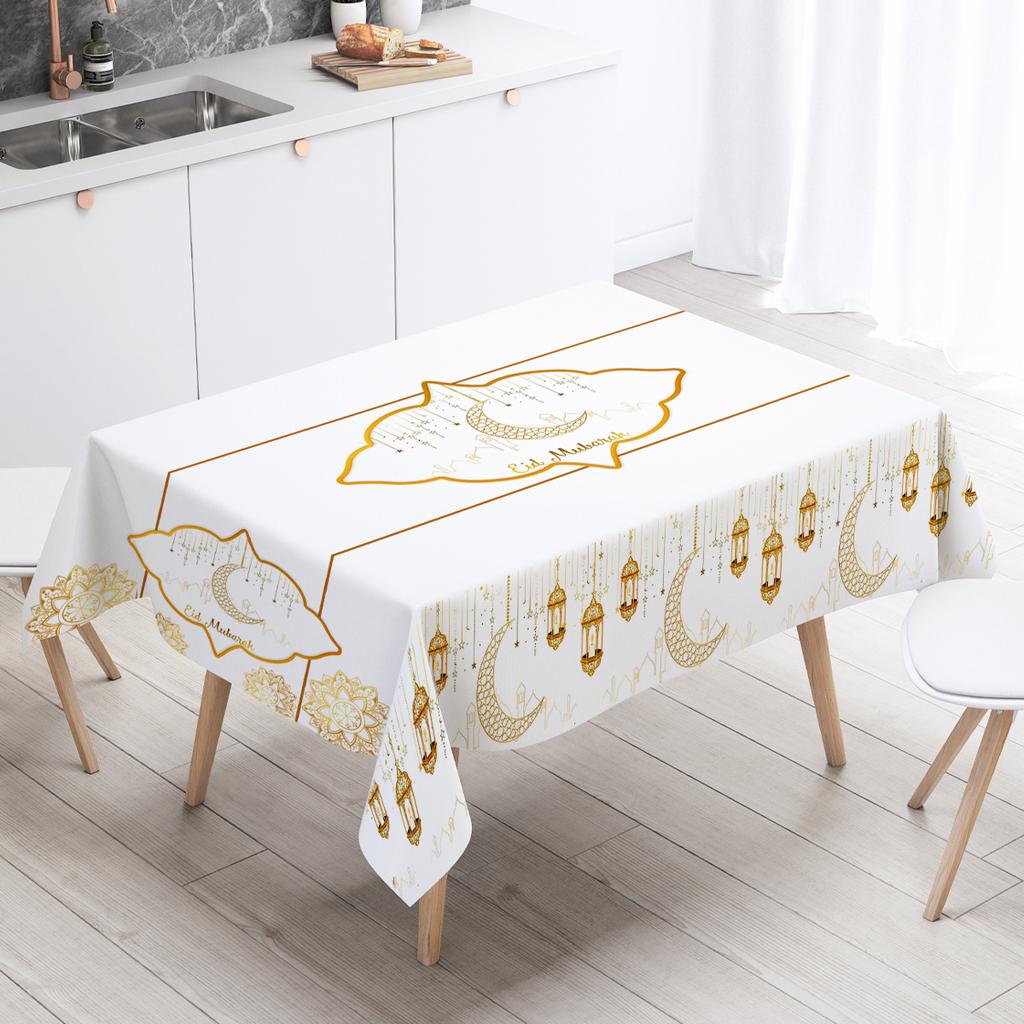 Ramadan Decoration Tablecloth EID Mubarak Decor For Home Tablecloth Ramadan Kareem Islamic Muslim Party Eid Al Adha Gifts 2024