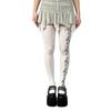 Y2k Girl Music Note Leggings With Stretchy Nylon Fabric For Street Style And Teen Fashion