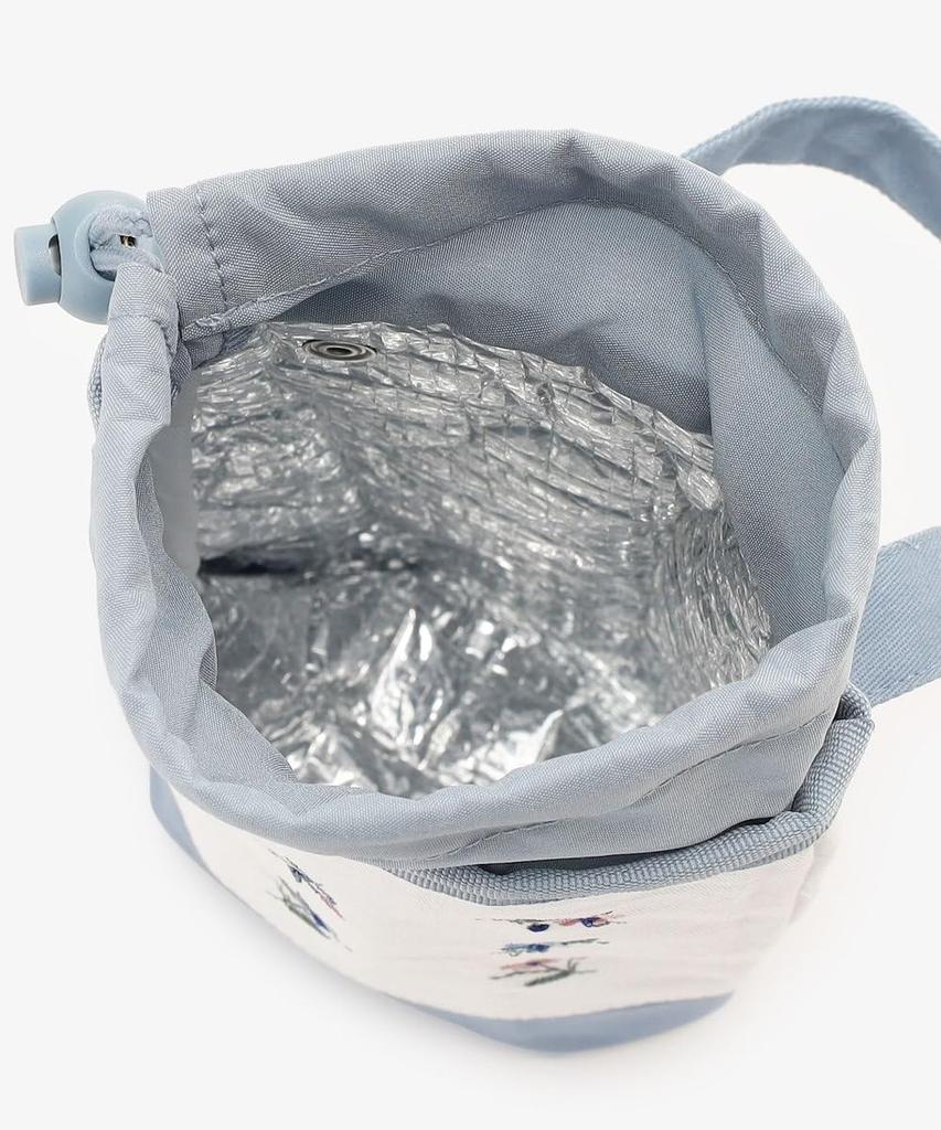 Afternoon Tea Living JD56 Heritage Fleur Embroidered Insulated Bottle Blue Holder,