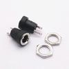 Threaded DC Power Socket, Model DC-022B, 5.5x2.5mm Copper Pin.