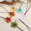 2026 Neue Sommer Trendige Harzblume Lange Halskette für Damen Minimalistisch Bunte Blumige Verstellbare Halskette Tägliche Wear Schmuck