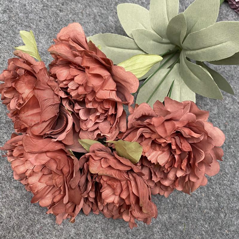 Peony Artificial Fake Flowers Wedding Arch Decorative Silk Flowers Realistic