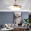 Nordic Luxury Smart Chandelier with Invisible Ceiling Fan for Living Room, Bedroom, and Dining Room.