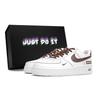 Nike Air Force 1 Slip Resistant Abrasion Resistant Low Top Skateboard Shoes Men's White Brown 315122-111(Team18-)