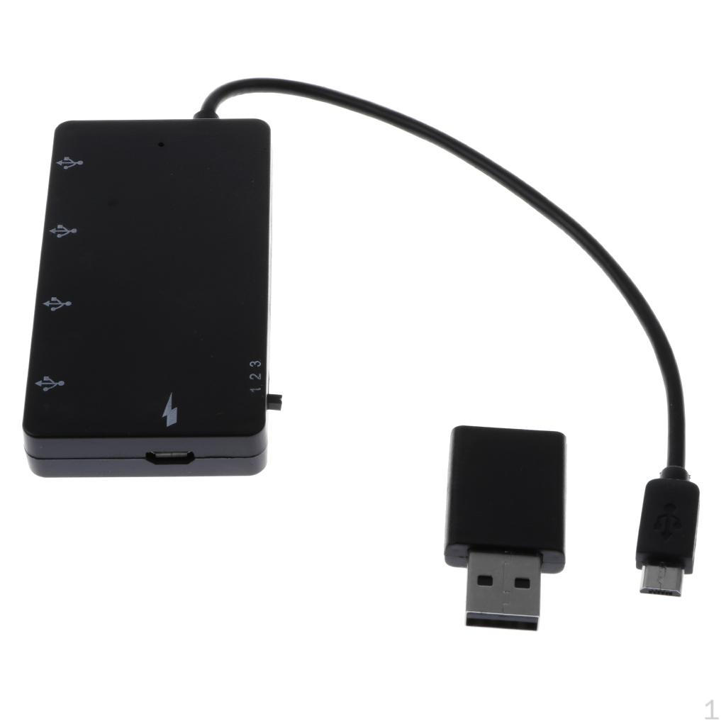 

Micro USB OTG Hub, Male to Female + 4 Ports Power Charging Cable with