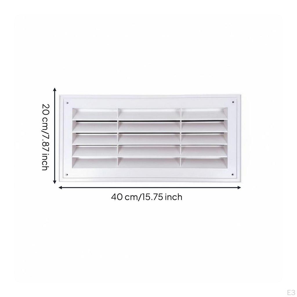 Louvered Vent Easy Installation Door Air Cabinet Ventilation Grille for DIY Enthusiasts,