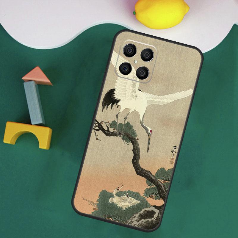 Red-crowned Crane Bird Case For Honor 200 Lite 50 70 90 X9a X8a X8 X9 X8b X9c X9b Honor Magic 5 6 Pro 7 Lite Cover