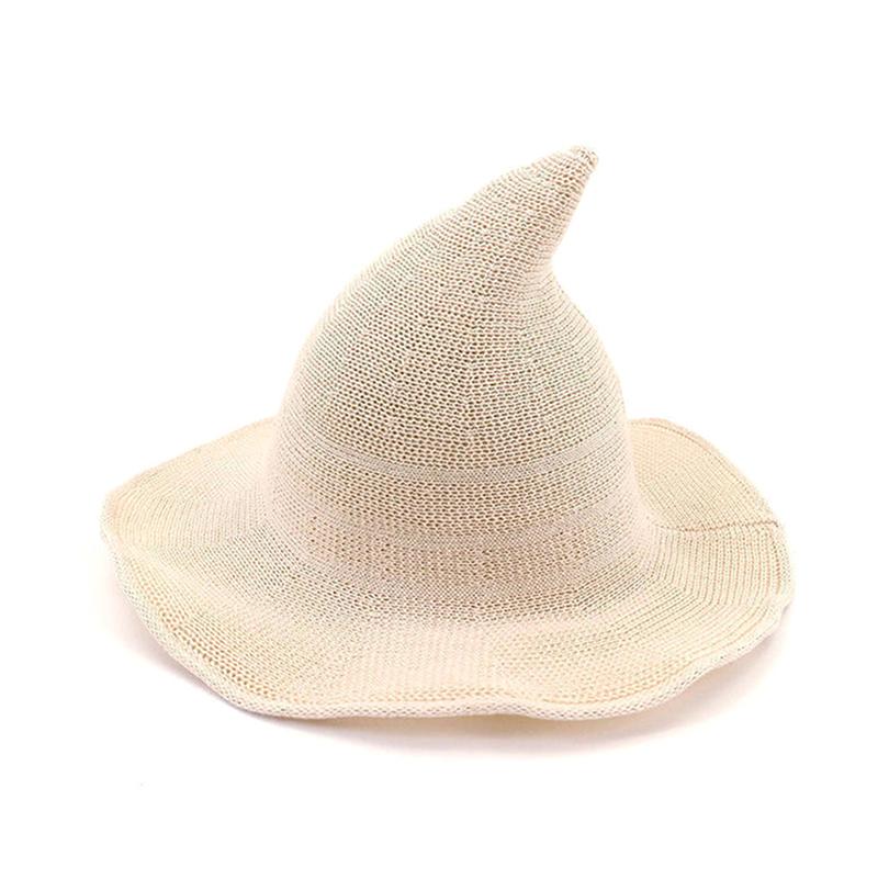 Cappello da strega vintage per Halloween, in lana lavorata a maglia, per feste, maschere, accessori per la decorazione del festival