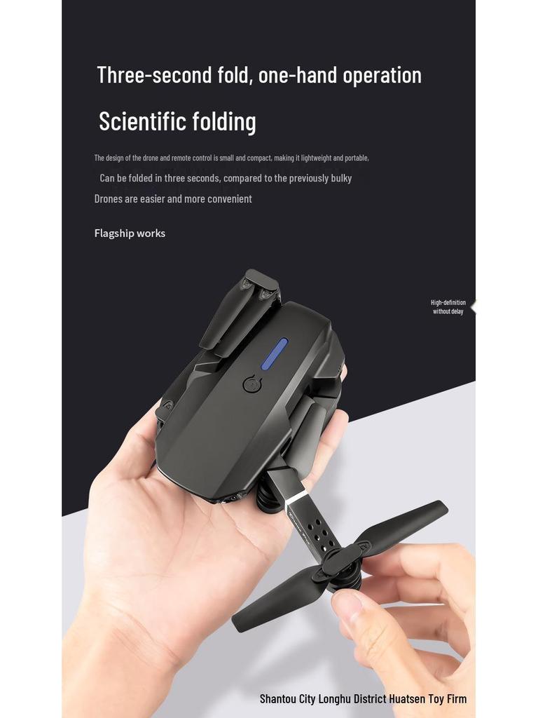 HD Kids' Remote Control Folding Quadcopter Drone Toy for Aerial Photography