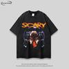 Unisex Oversized Cotton Graphic Tee Streetwear Vintage Washed Crewneck Short Sleeve T-Shirt