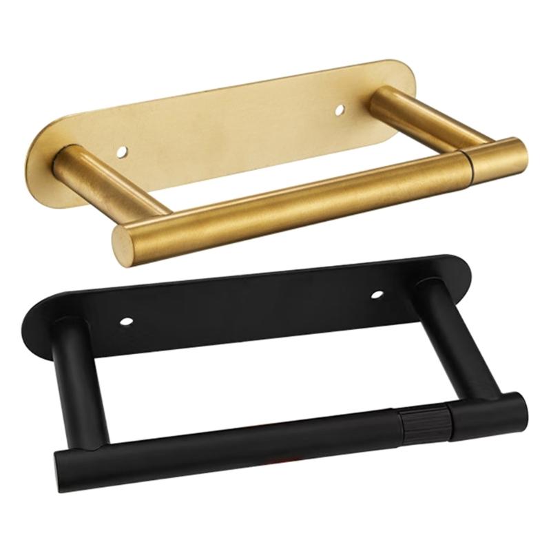 Wall Mounted Tissue Roll Holder Bathroom Tissue Rack Stainless Steel Toilet Paper Roll Holder Easy Installation