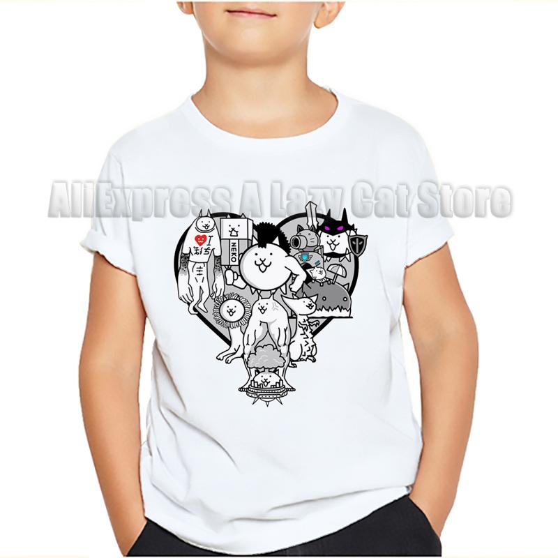 Game The Battle Cats T Shirt Banban Garden O-Neck Tshirt Cartoon Tops Tees Children Anime T-shirt Summer Clothes Camiseta