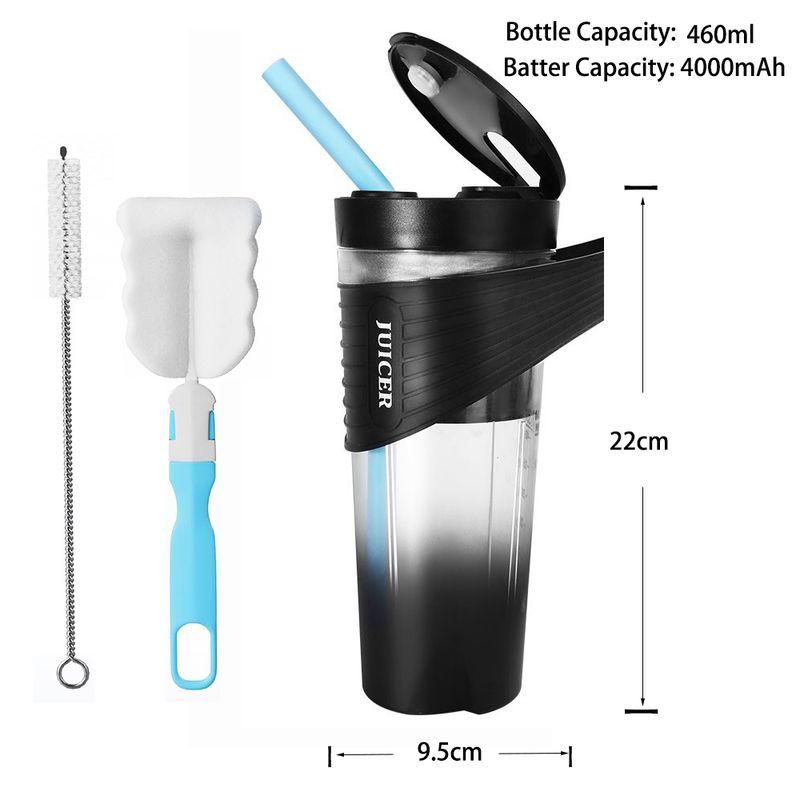 

Cross-Border Hot Portable Blender Portable Juicer Fruit Electric Juicer Cup High Power 150W Black (English manual)