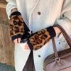 Hands Free Warm Knitted Gloves Thick Half Finger Gloves Fashion Winter Thermal Gloves  For Women