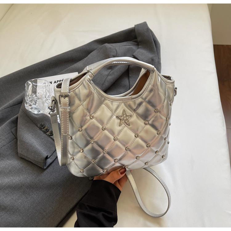 Ballet style rhombus chain handbag women's 2025 new niche single shoulder underarm bag fashionable versatile messenger bag