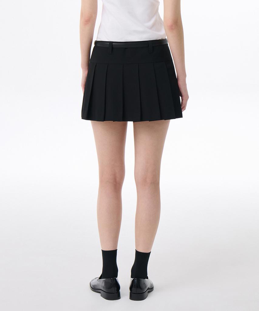 Musinsa Standard Woman Women'S Low-Rise Pleated Mini Scotts [Black]