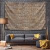 Retro Unregelmäßige Steintextur Wandteppich, Industrieller Stil Amerikanischer Landhaus Wohnzimmer und Schlafzimmer Hintergrundstoff