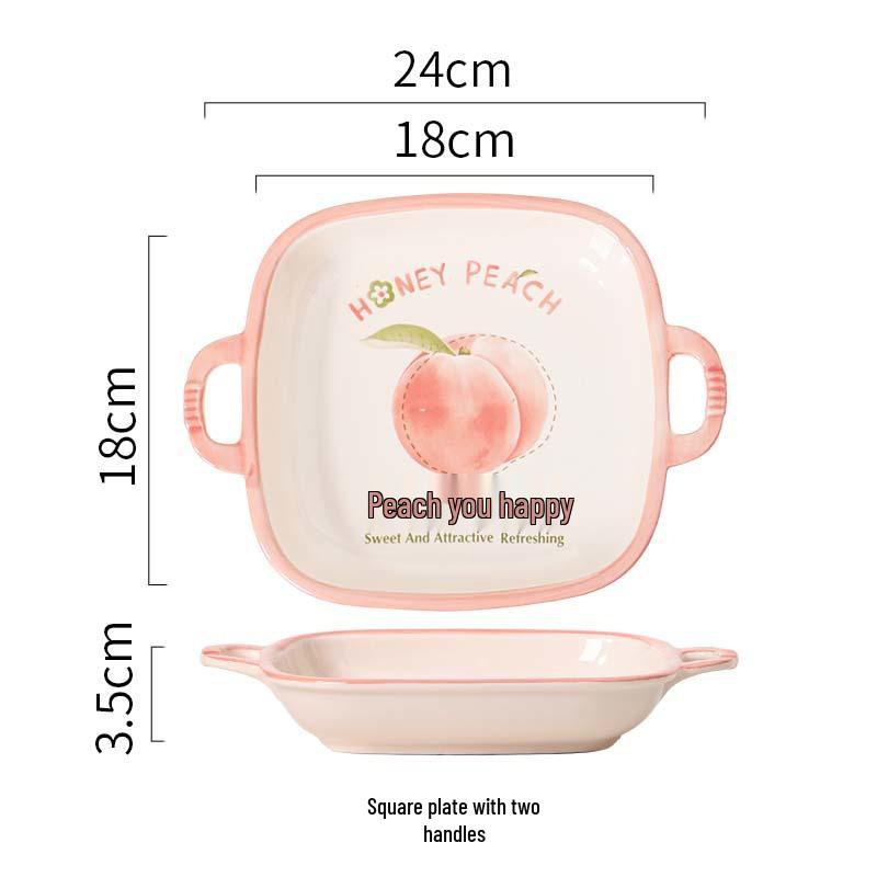 Buntes Unterglasur Keramik Geschirr Set: Reisschüssel, Teller und Suppenschüssel Kombination