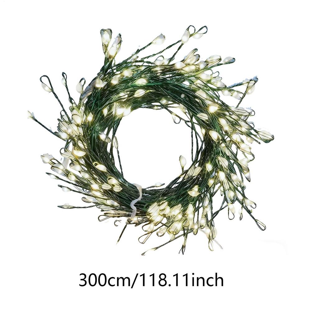 Christmas Tree String Lights 9.8Ft 8-Mode USB Powered Twinkle Warm White LED Christmas Tree Lights For Bedroom Outdoor Garland