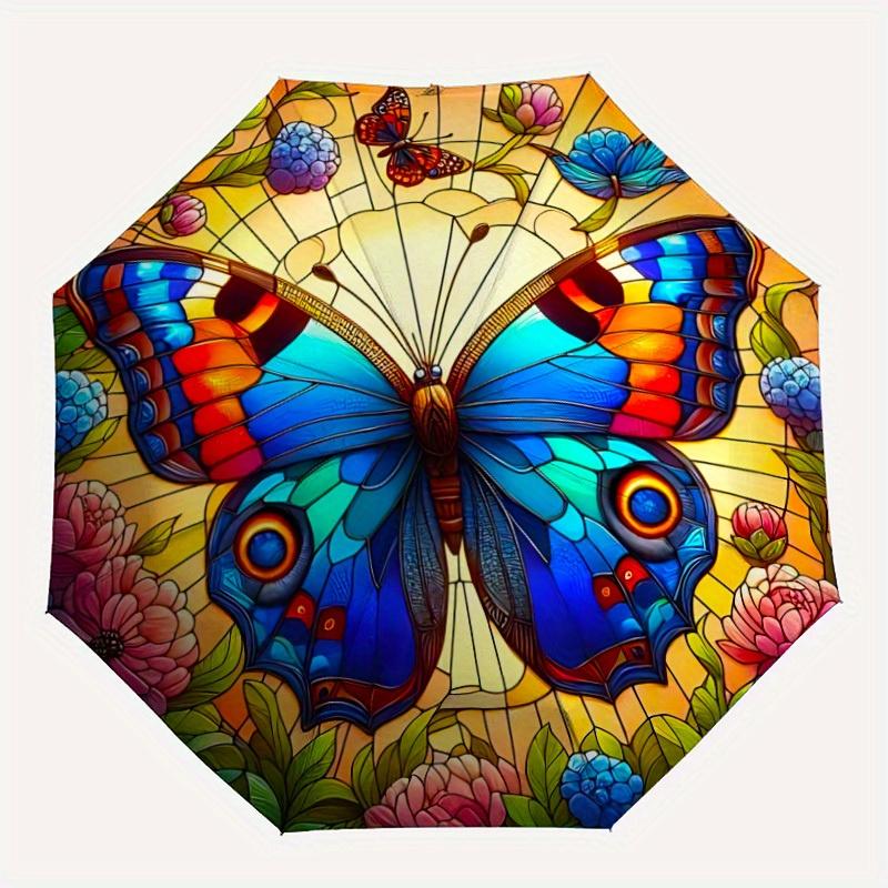 

1pc Butterfly Automatic Open/close, All-Season Portable Folding Umbrella for Friends, Travel, Everyday yy250812210