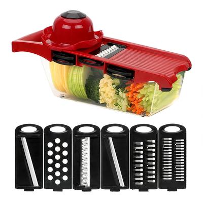 Kitchen Gadget Multi- 6 Blades Slicer Vegetable Mandoline Slicer Cooking Tool Sets Fruit Cutter Grater Utensil for the Kitchen