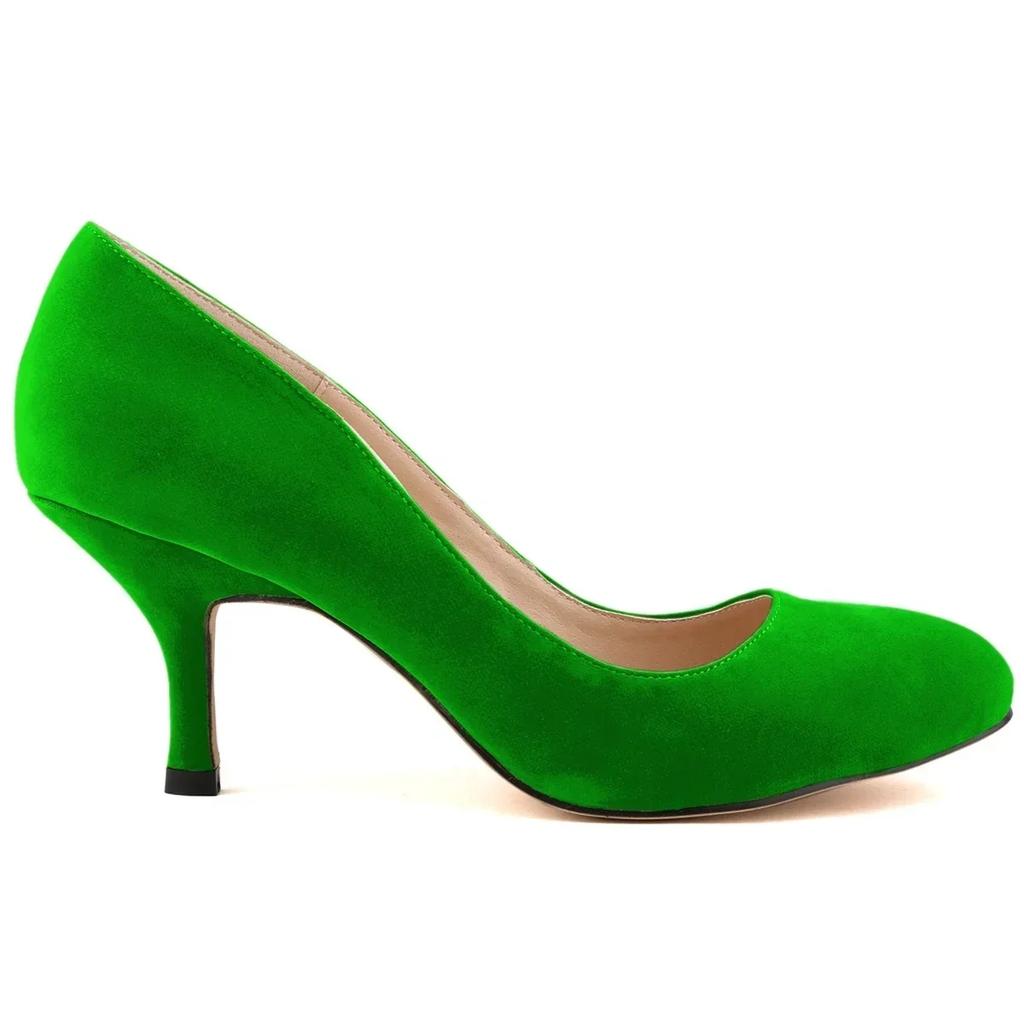 Nuove donne pompe classiche sexy dita dei piedi 6,5 cm metà Med gattino tacchi alti scarpe primavera design di marca abito nero scarpe da sposa