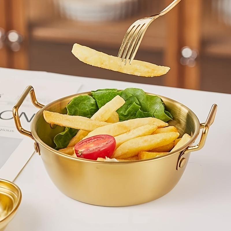 Ciotola per Noodles in Acciaio Inossidabile - Ciotole Giapponesi per Ramen/Coreane per Banchan con Manici Multimisura Ciotole per Zuppe e Insalate per Pho, Cereali e Meal Prep