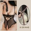 Sexy Lingerie Sexy Onesie Women's Steel Rims Gather Lace Seduction Pajamas Uniform Open Crotch Hollow Lace