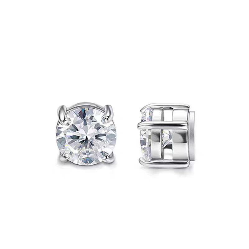 Pair of Zircon Punk Magnetic Ear Clip Earrings - Strong Hold, Hot Selling