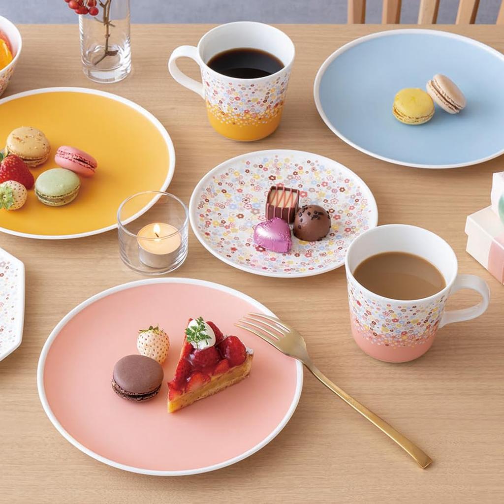 NARUMI 2025 Saco da Sorte Conjunto de Jantar Portulaca para Floral Millefiori 4 Peças 2, Design, Bonito, Seguro para Micro-ondas, Seguro para Máquina de Lavar Louça, 97286-23406NT