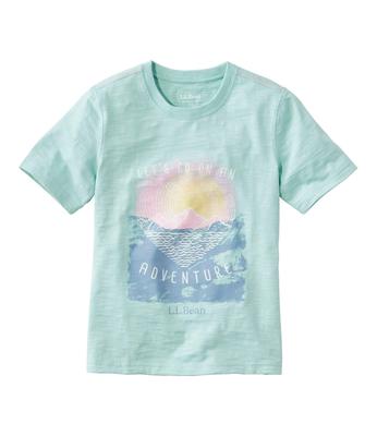 Kids Graphic Glow In the Dark Big Kids L Pale Turquoise Adventure Multicolor 1000191203 [LL Bean] Tee, 14-16