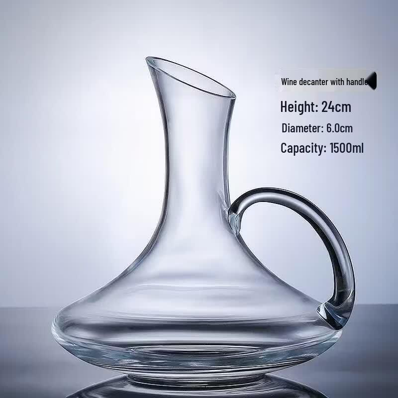 Glass Wine Decanter with Handle