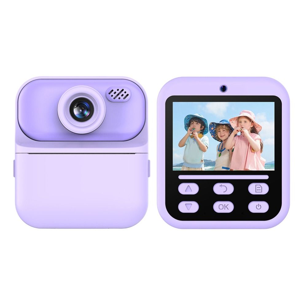 Dual Lens Children Digital Camera 24 Inch HD Screen Photo Thermal Printer  Educational
