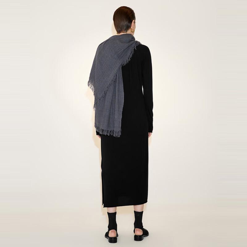 LESS 2023 Spring Elegant Long-Sleeve V-Neck Sweater Dress