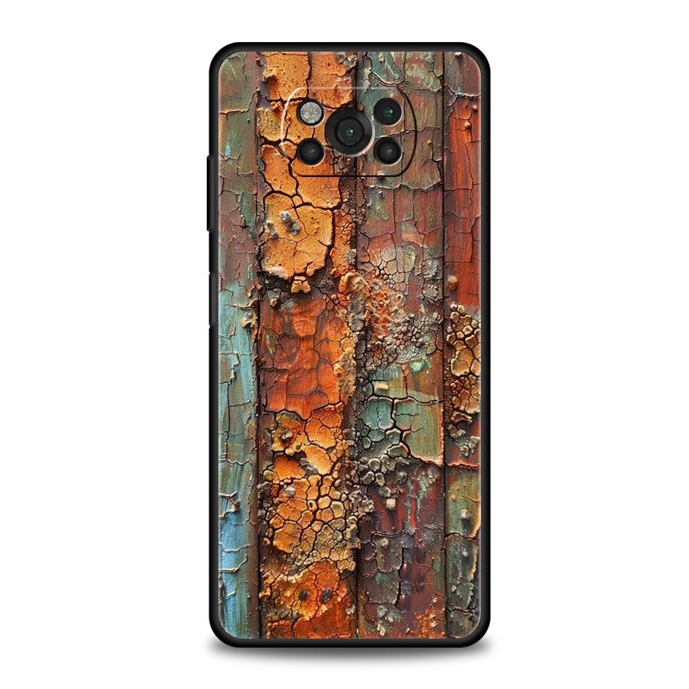 Vintage Industrial Style Rusty Phone Case for Xiaomi Poco F7 F6 F5 F4 F3 X6 X5 X4 X3 NFC F7 Ultra M4 C51 C55 GT Soft TPU Cover
