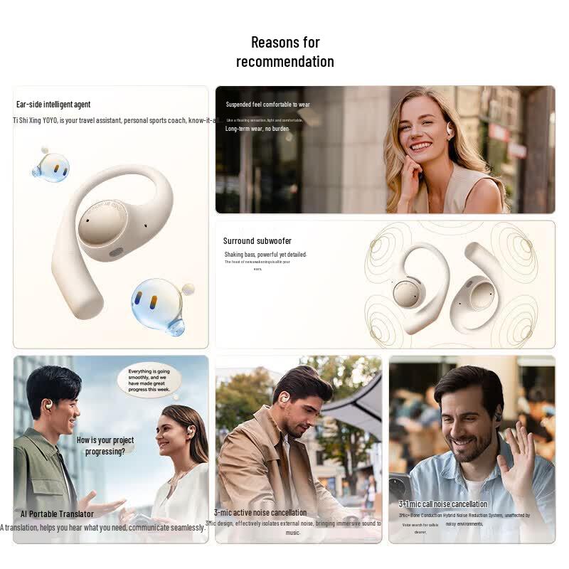 HONOR Earbuds Open-fit AI Noise Cancelling Headphones