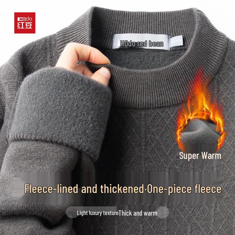 

Hodo Мужской жаккардовый теплый флисовый свитер с круглым вырезом 3XL