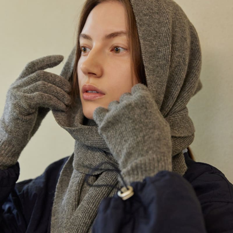 atempo WOOL KNIT MUFFLER_grey