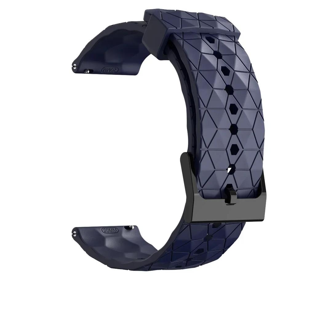 Football Pattern 22mm 20mm Silicone Strap for Garmin Forerunner 55 165 265 965 255 955/Venu 3 2 Band for Garmin Vivomove Trend