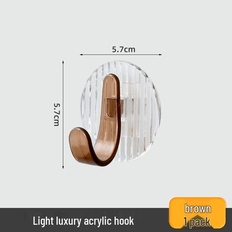 Waterproof No-Drill Acrylic Wall Hook – Strong Adhesive, Luxury Bathroom Hanger
