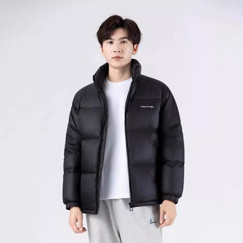 Men Stand Collar Thick Winter Down Jacket Warm Casual Windproof Puffer Coat