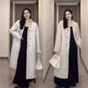 Fur integrated V-neck double-sided wearable coat  extended winter coat to keep warm new environmentally friendly fur