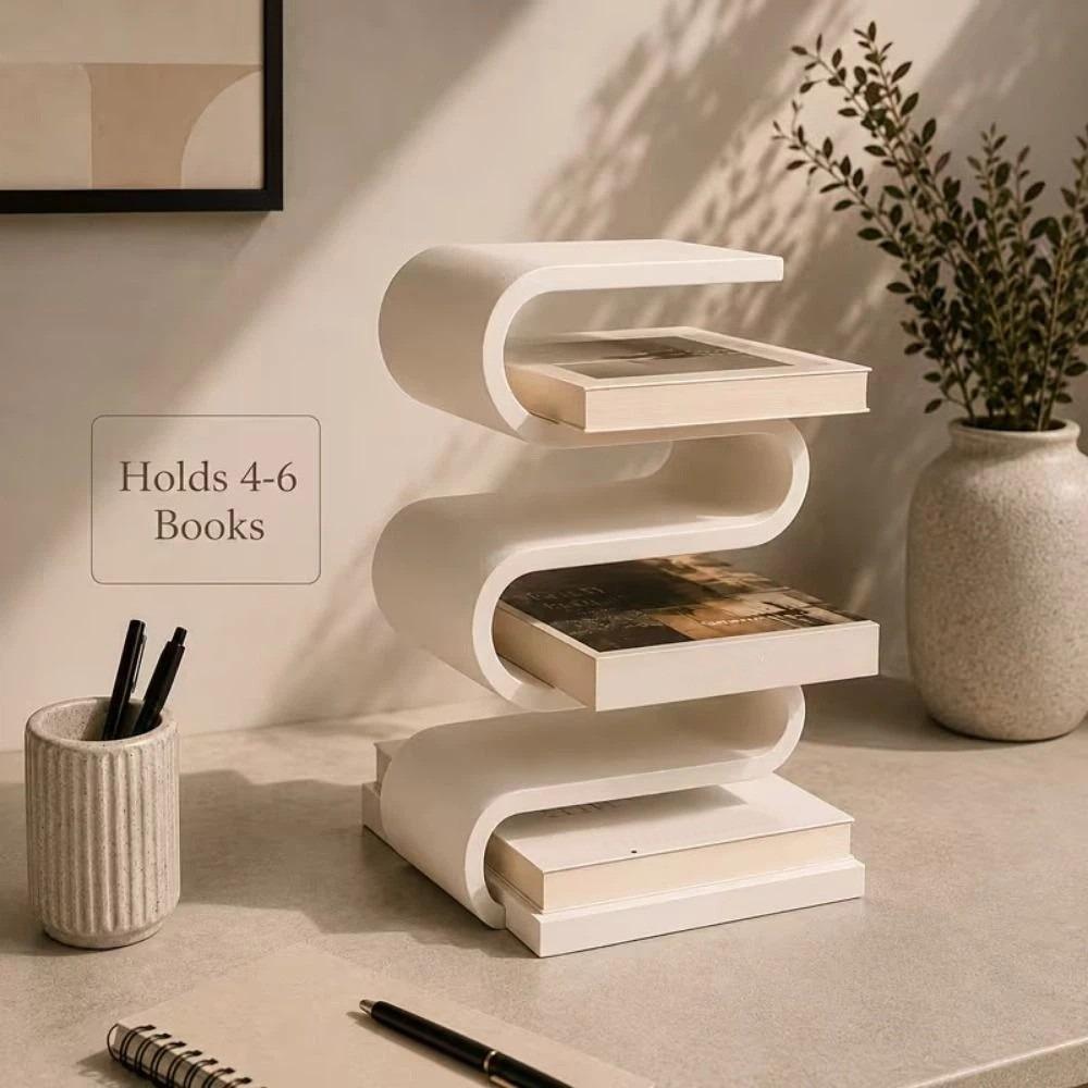 Home Decor 1D Printed Vertical Book Holder Multi-layer Creative Desktop Book Organizer Modern Nordic Book Shelf Living Room