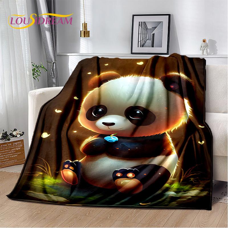 3D Dream Animal Cartoon Panda Cute Blanket,Soft Throw Blanket for Home Bedroom Bed Sofa Picnic Travel Office Cover Child Gift