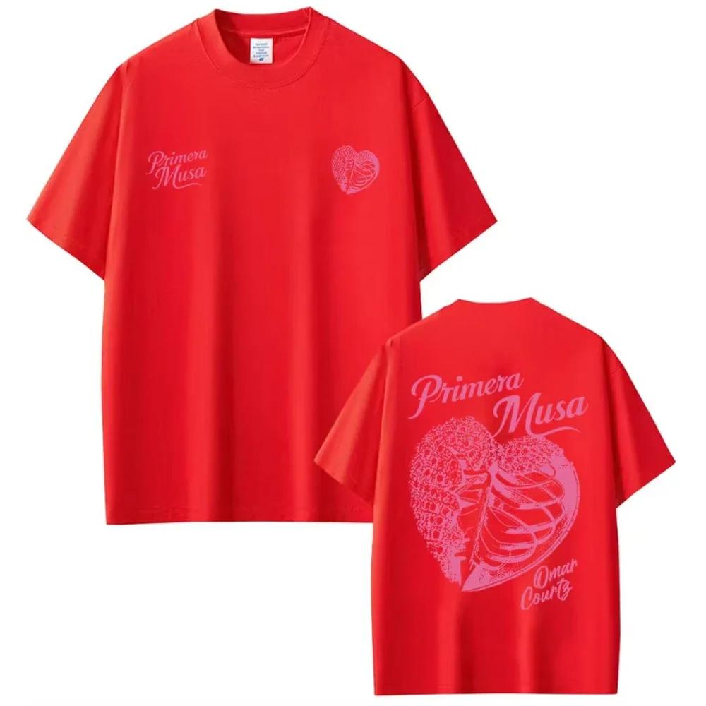 Omar Courtz Primera Musa Album Tour Merch T Shirt Unisexs Wounisex Hip Hop Fashion Tshirts Casual Cotton Loose Short Sleeve Black