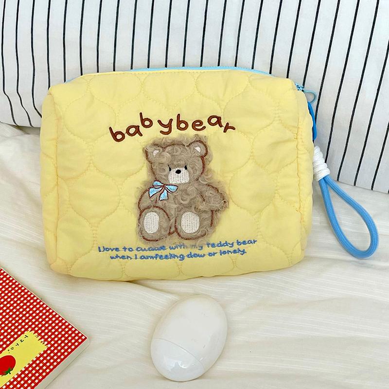

Embroidery Puppy Cosmetic Bag Large Capacity Makeup Bag Travel Clutch Bag Menstrual Bag Sundry Storage Bag