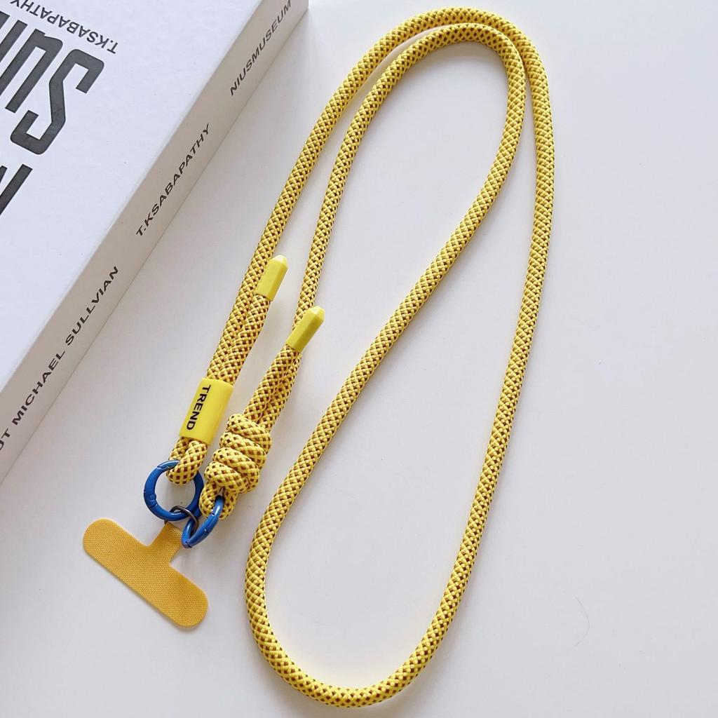 Adjustable Phone Lanyard Crossbody Strap for Outdoor Sports Durable Anti-Lost Woven Neck Strap Camera Strap Color Dopamine Style